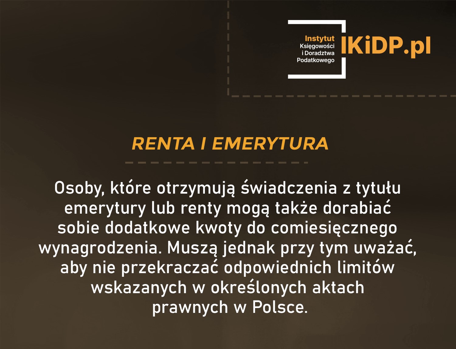 Dorabianie dla emerytów i rencistów.