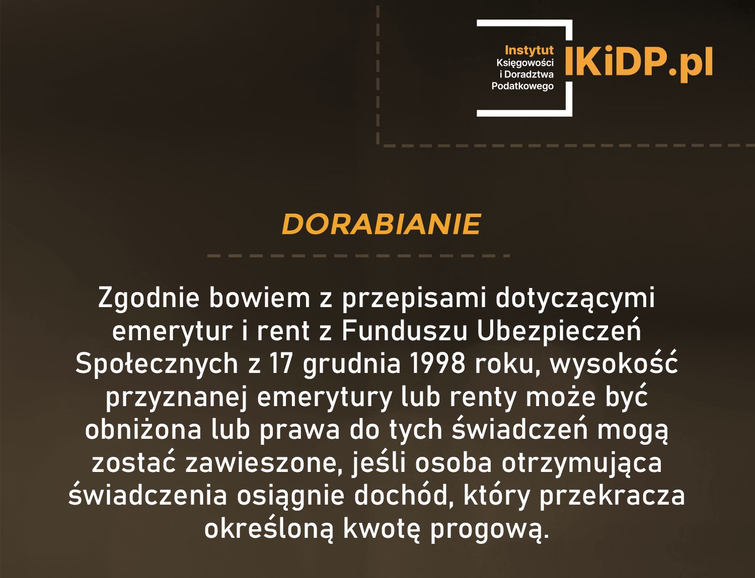 Dorabianie zgodnie z przepisami.