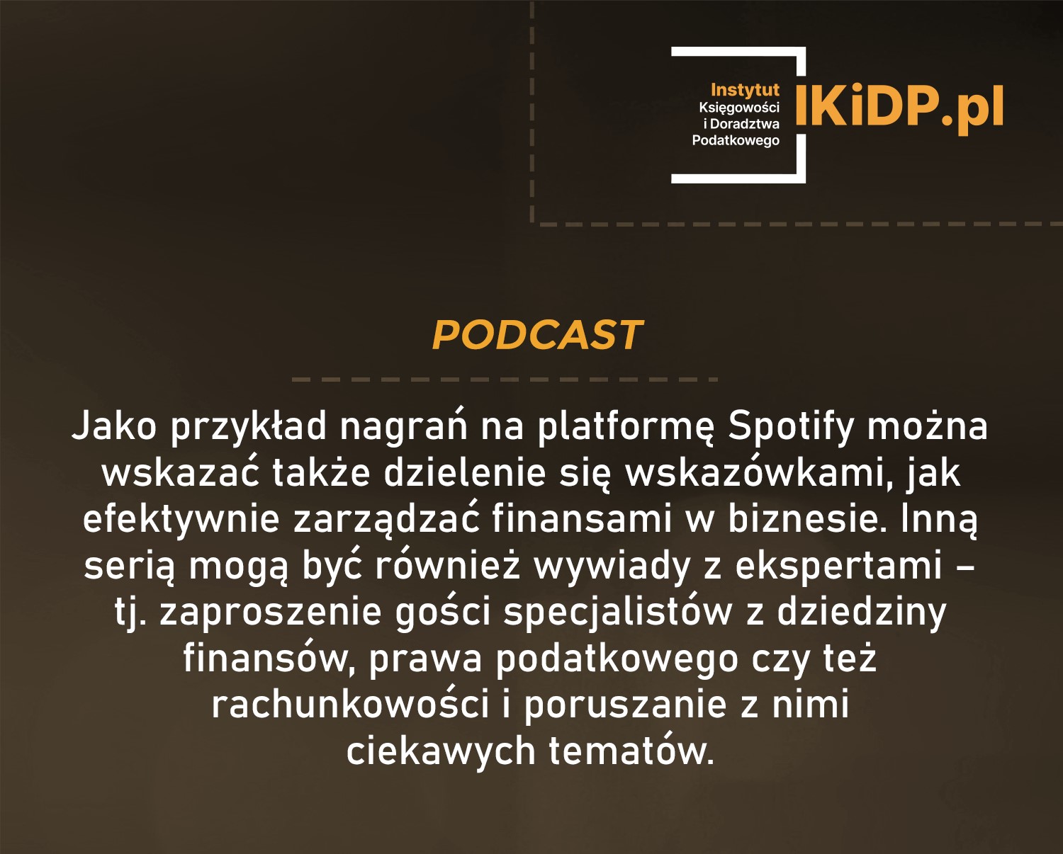 Podcast dla biura rachunkowego.