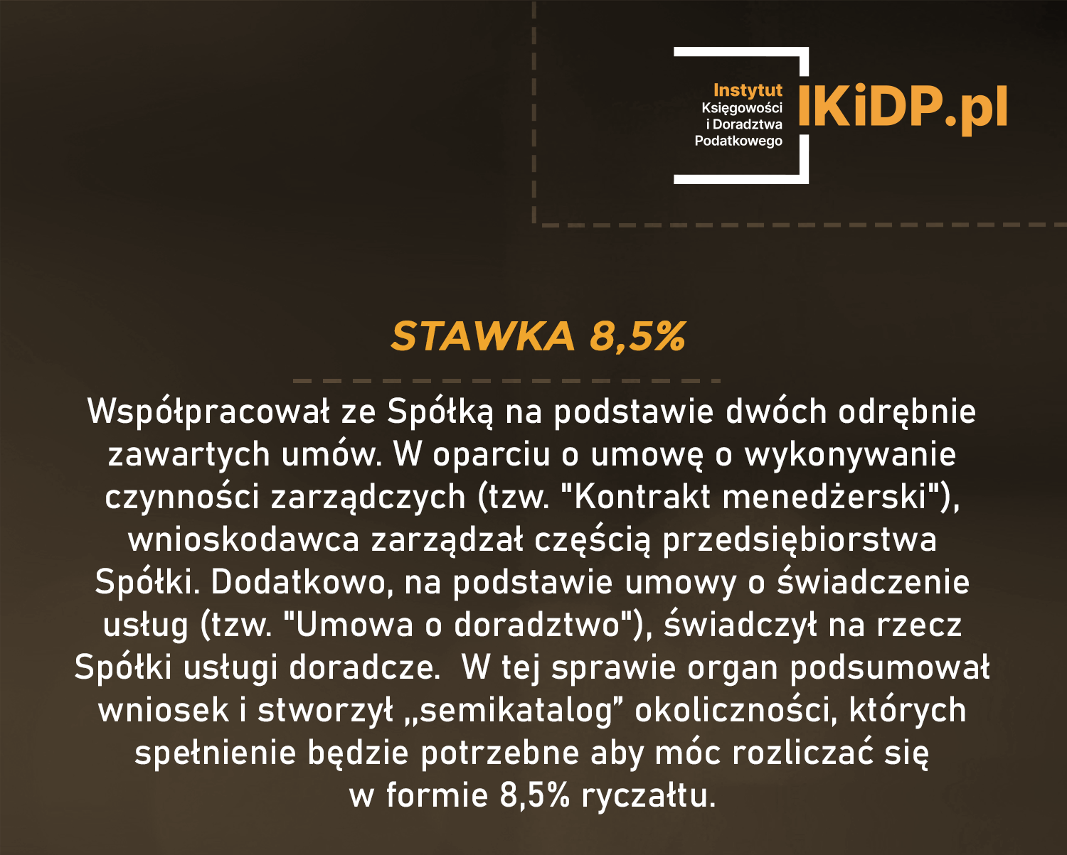 wpis_2024-03-18_14 Analiza sytuacji -pytanie o stawkę od przychodów ewidencjonowanych w wysokości 8,5%.