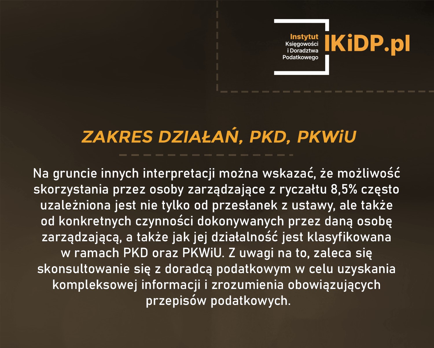 Kto może skorzystać ze stawki od przychodów ewidencjonowanych w wysokości 8,5%.