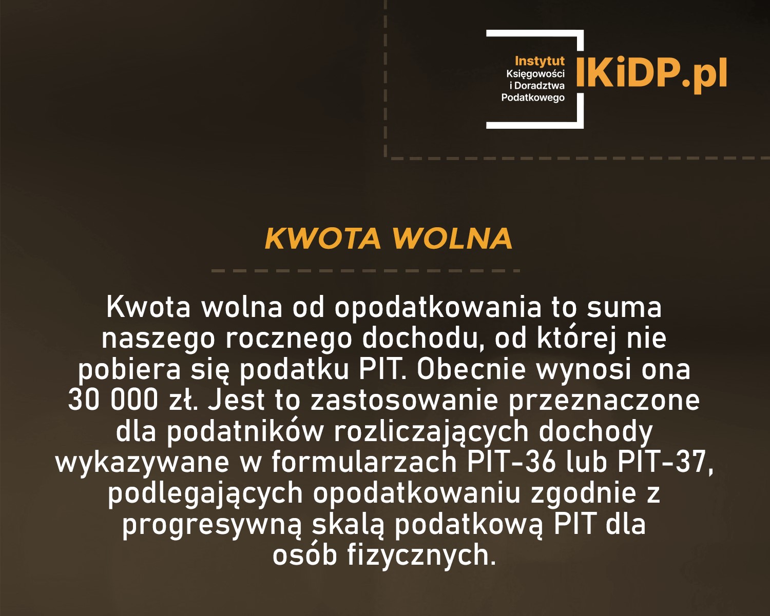 Info, co to jest kwota wolna od opodatkowania.