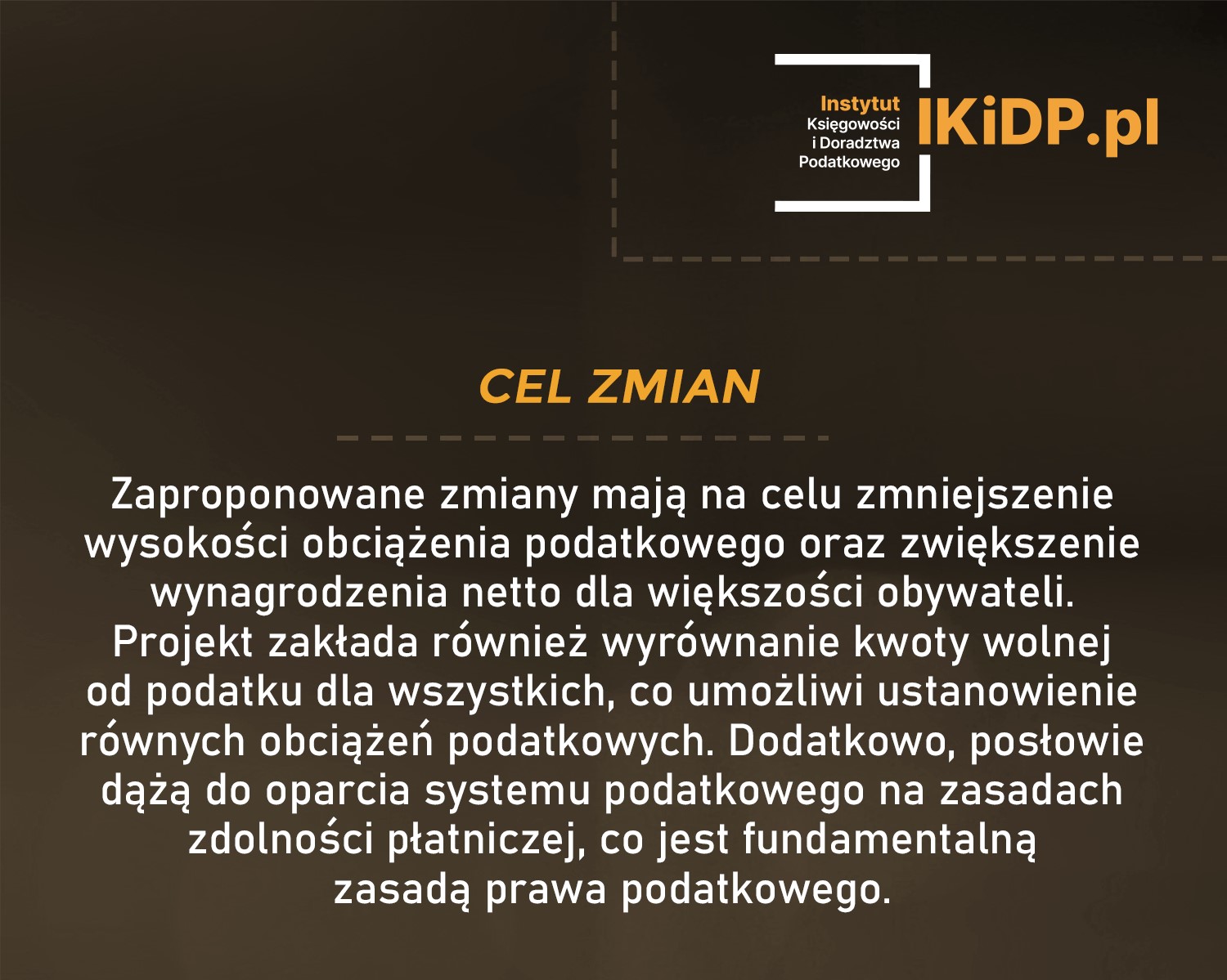 Wyjaśnienie, po co zmiana kwoty wolnej od opodatkowania.