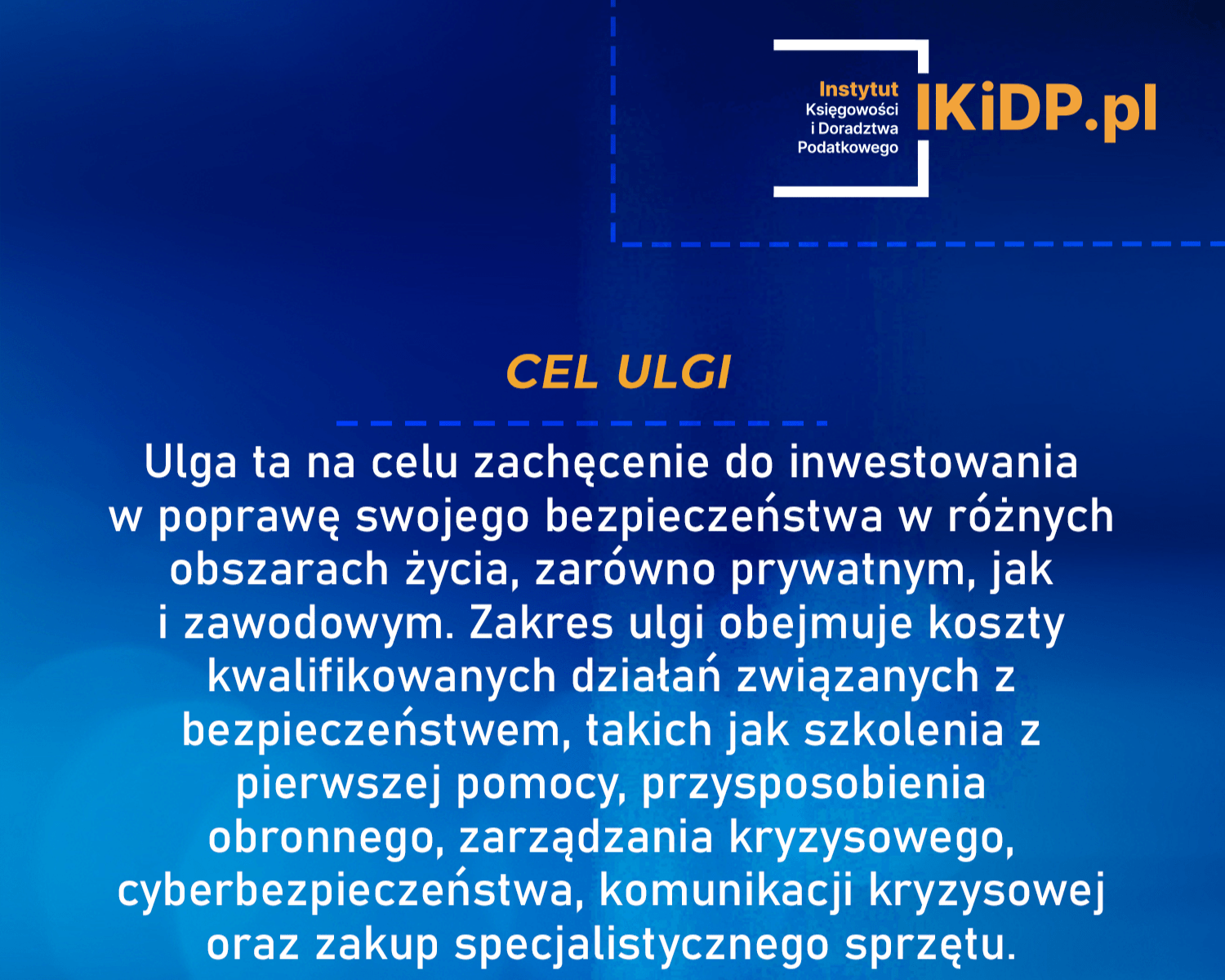 Wyjaśnienie, jaki jest cel ulgi na bezpieczeństwo.