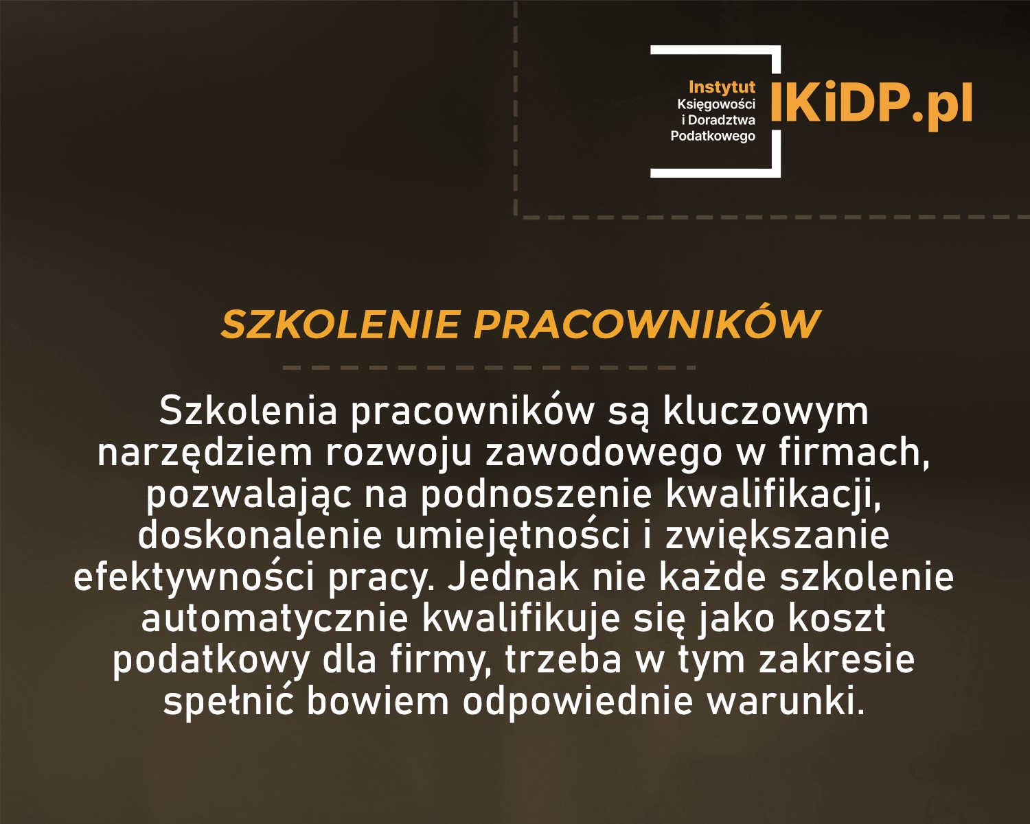 Informacja, jak ważne są szkolenia dla pracowników.
