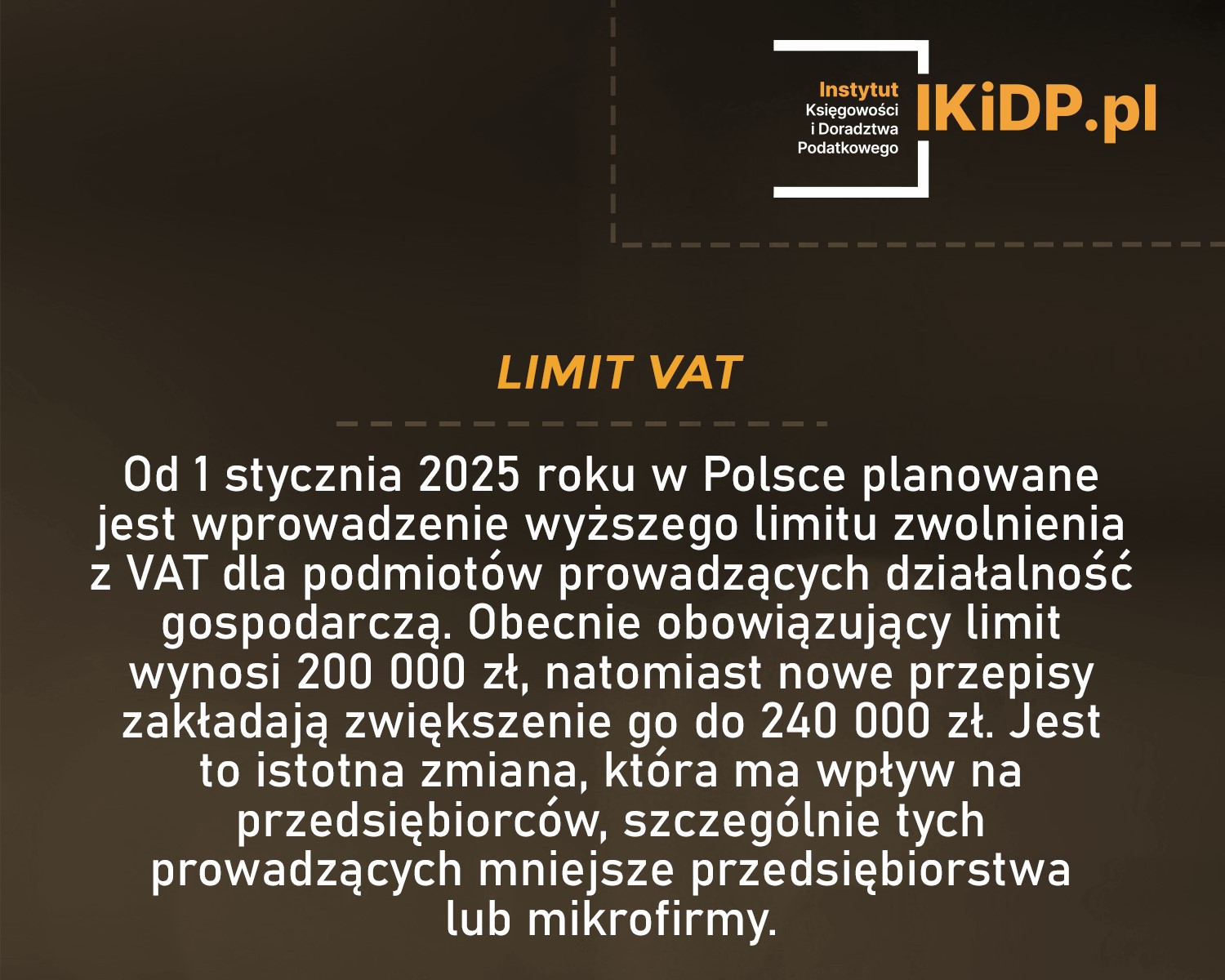 Jakie są planowane zmiany w limitach na zwolnienie z VAT w 2025 r.
