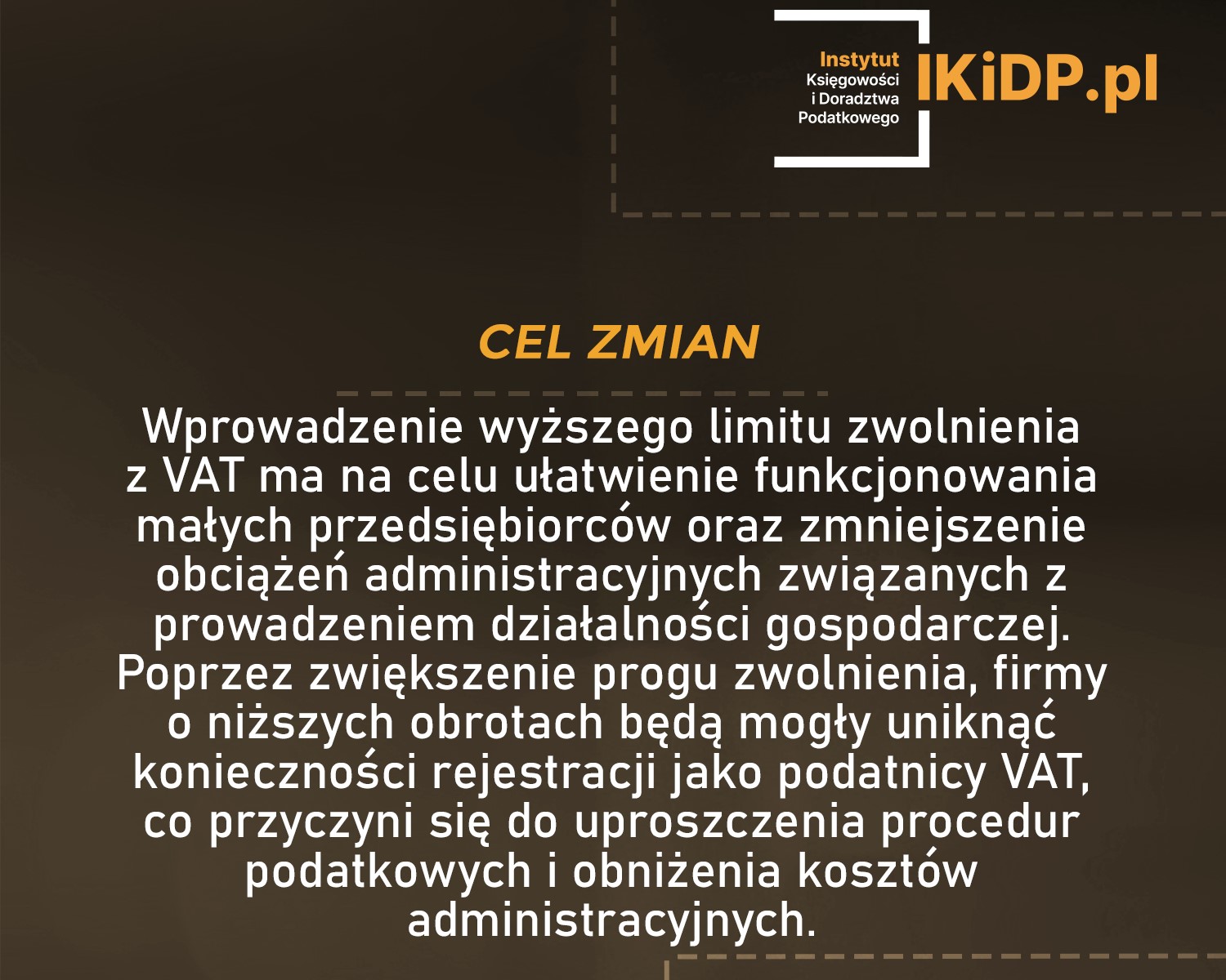 Wyjaśnienie, jaki jest cel wyższych limitów zwolnienia z VAT.