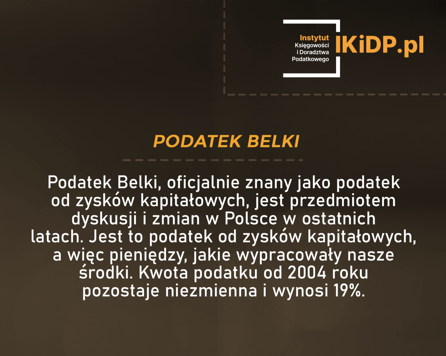 Wyjaśnienie, co to jest podatek Belki.