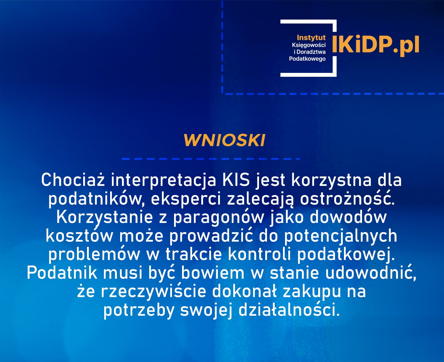 Korzystna interpretacja KIS w sprawie odliczenia kosztów na podstawie paragonu.