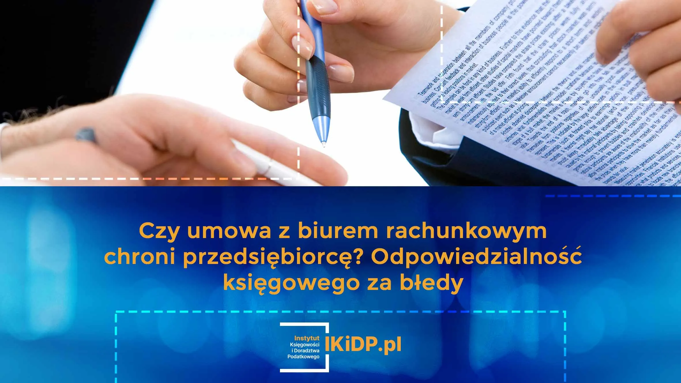 Informacja na temat odpowiedzialności księgowego.