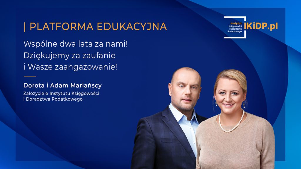 Podziękowanie za 2 wspólne lata dwa lata Instytutu Księgowości i Doradztwa Podatkowego, setne wydanie newslettera Instytutu Księgowości i Doradztwa Podatkowego, jubileusz Instytutu Księgowości i Doradztwa Podatkowego .